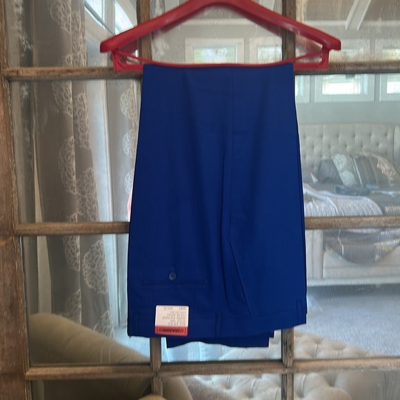 Mazari Royal Blue Vested 3 Piece Suit 50x44 - Picture 9 of 10